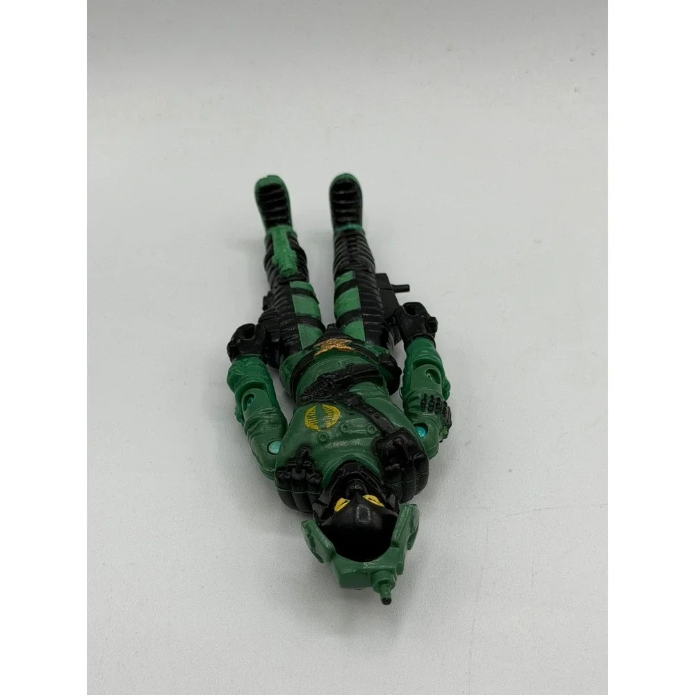Vintage 1989 GI Joe COBRA NIGHT-VIPER v1 Action Figure Orange Funskool Backpack